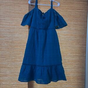 Art Class Blue Ruffled Tiered Sundress